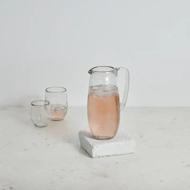 Pebbled Glass Pitcher