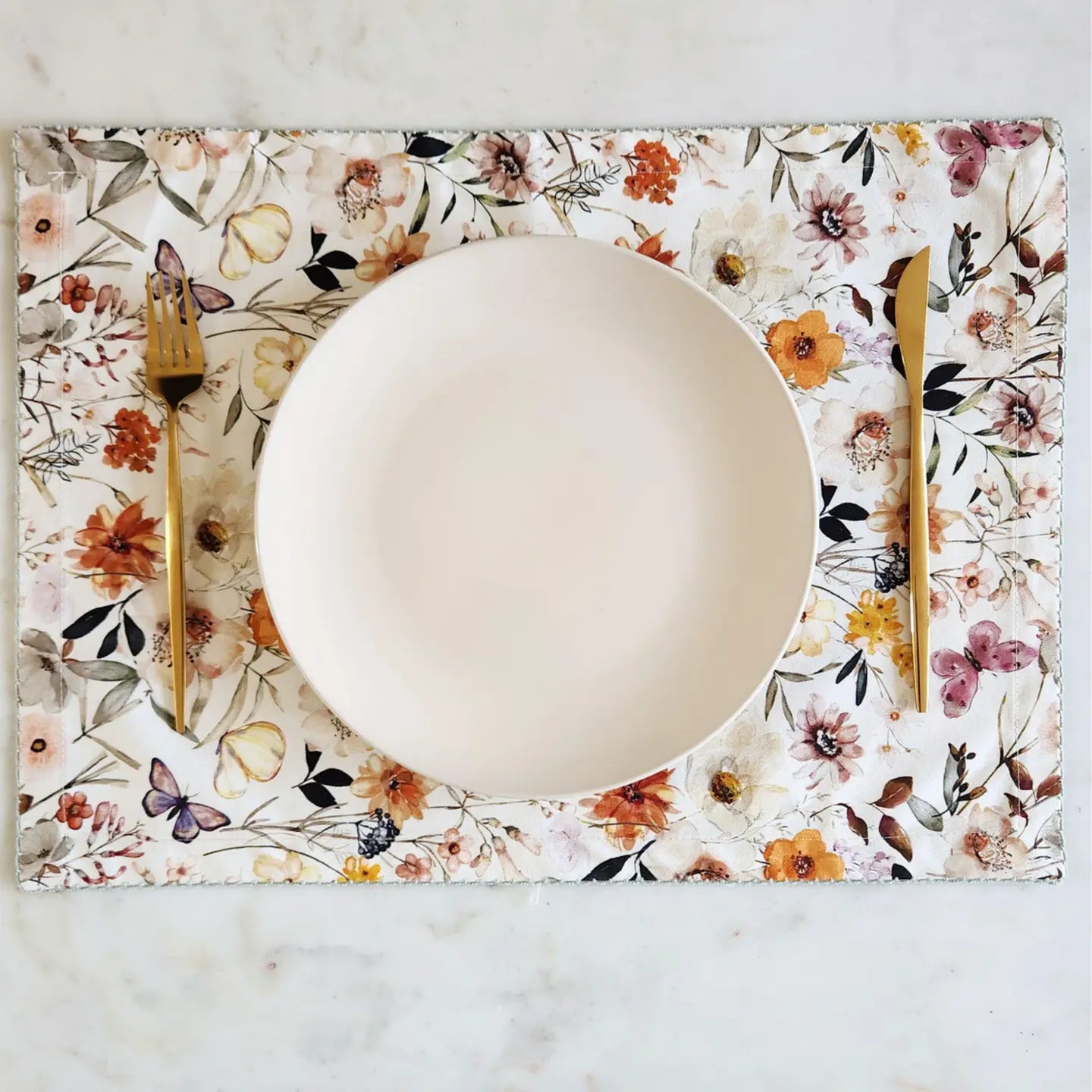 Secret Garden Cotton Fabric Placemats | Set of 4