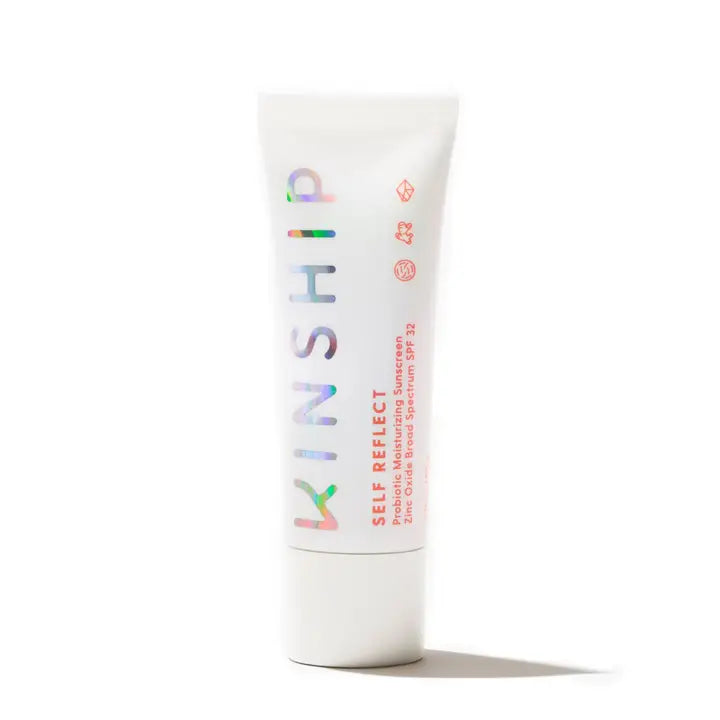 Kinship Self Reflect Probiotic Sunscreen SPF 32 bottle and packaging