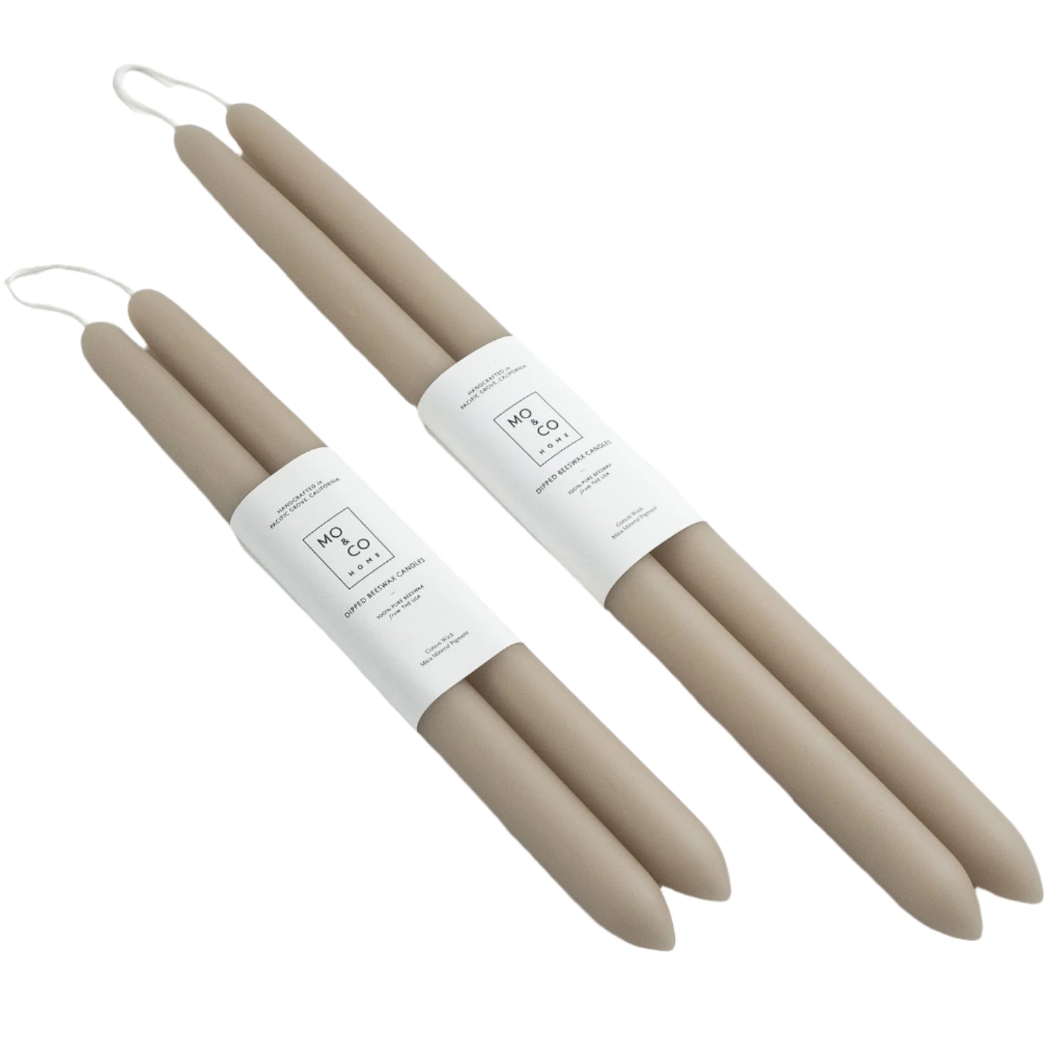 10" & 14" - 100% Beeswax Dipped Candles | Clay